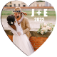 Unisub Heart Coasters Cork Backed 40 Per Case