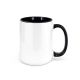 Sublimation Mug Inner Handle Black 15Oz 12 Per Pack