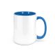 Sublimation Mug Inner Handle Light Blue 15Oz 36 Per Case