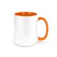 Sublimation Mug Inner Handle Orange 15Oz 36 Per Case