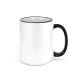 Sublimation Mug Rim And Handle Black 15 Oz 12 Per Pack
