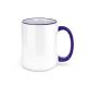 Sublimation Mug Rim And Handle Blue 15 Oz 36 Per Case