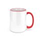 Sublimation Mug Rim And Handle Red 15 Oz 36 Per Case