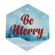 Glass Hexagon Ornament 3.5X4 192 Per Case
