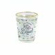 1.5 Oz Glass Shot Glass W Gold Rim And White Patch 144/Case