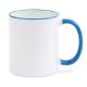 Sublimation Mug Rim Handle Light Blue 11 Oz 36 Per Case