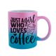 11OZ GLITTER MUG PINK TO BLUE 36 PER CASE